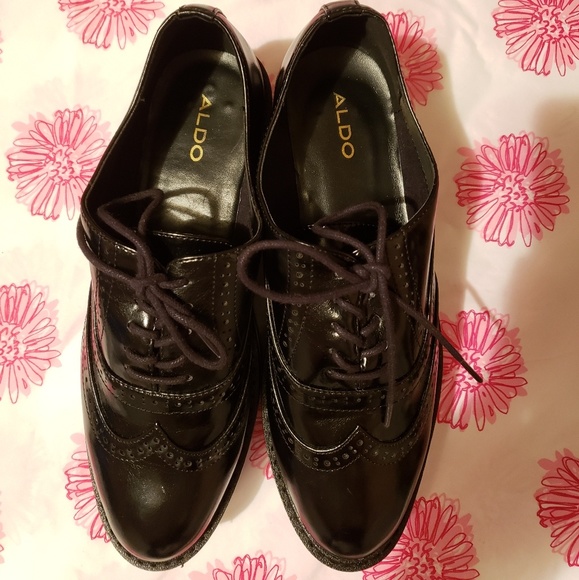 Aldo Wadolia Black+White Patent Platform Sneakers - Picture 8 of 8